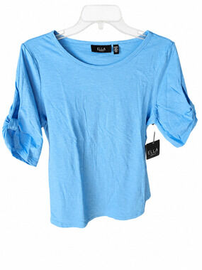 Ella Rafaella women’s short sleeve top in Blue Size Small